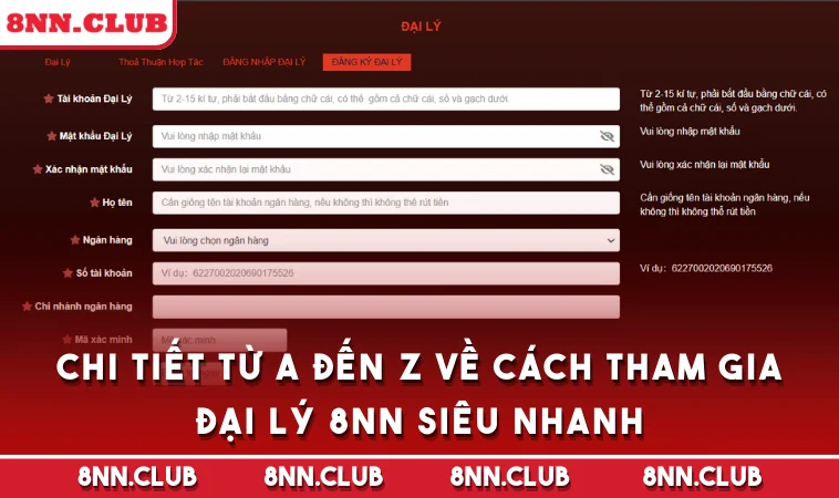 Chi tiết từ A đến Z về cách tham gia đại lý 8NN siêu nhanh
